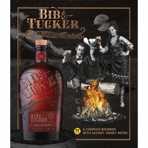 Bib & Tucker Aged 6 Years Double Char Small Batch Tennessee Bourbon Whiskey Perspective: right