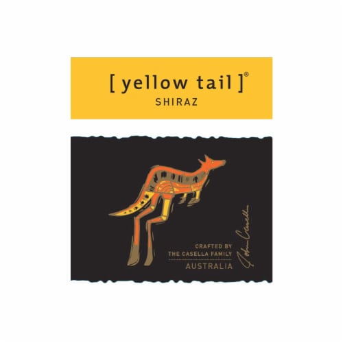 Yellow Tail Shiraz South Eastern Australia Red Wine Perspective: right