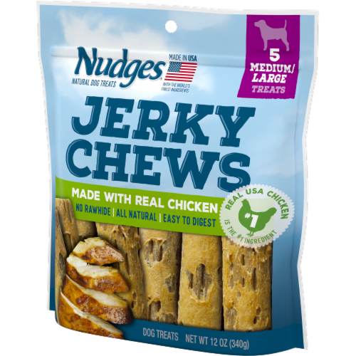 Blue Buffalo Nudges Natural Chicken Jerky Chews Dog Treats Perspective: right