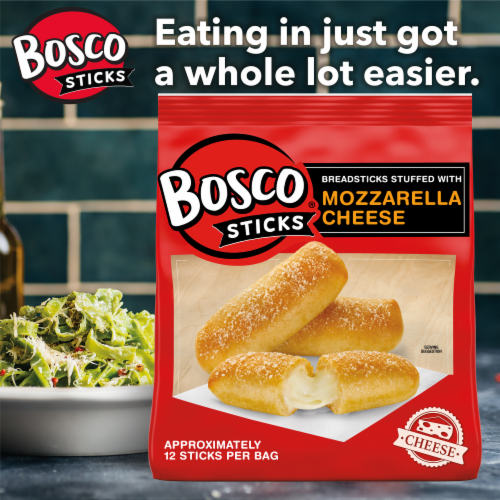 Bosco® Mozzarella Cheese Stuffed Breadsticks (Frozen) Perspective: right