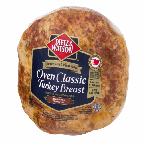 Dietz & Watson® Oven Classic Turkey Breast Fresh Sliced Deli Meat Perspective: right