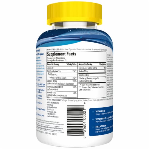 Nature Made® WellBlends™ Sleep & Immune™ Very Berry Diet Supplement Gummies Perspective: right