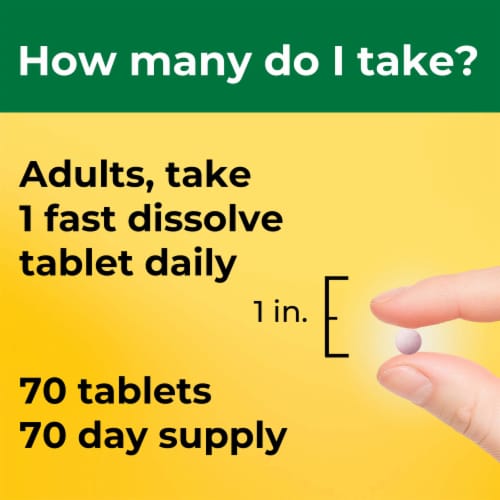 Nature Made® D3 Fast Dissolve Mixed Berry Tablets 5000 IU 125 mcg Perspective: right