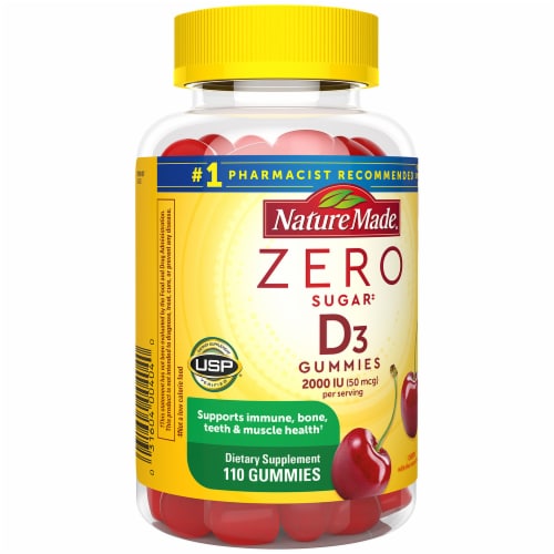 Nature Made® Zero Sugar D3 Gummy Vitamins- 50mcg Perspective: right