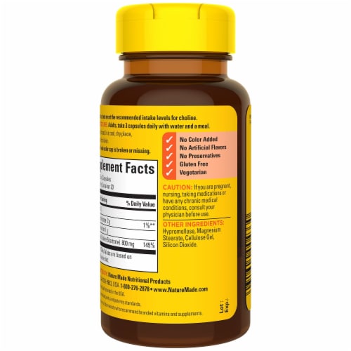 Nature Made® Choline Capsules 800mg Extra Strength Perspective: right