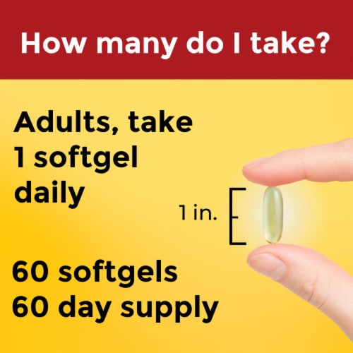 Nature Made Omega-3 Fish Oil & Algae Oil 1200 mg Softgels Perspective: right