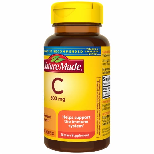 Nature Made® 500mg Vitamin C Tablets Perspective: right