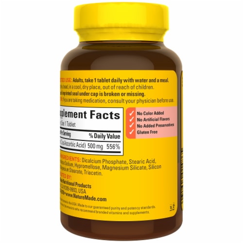Nature Made® Vitamin C Caplets 500mg Perspective: right