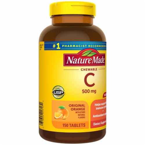 Nature Made® 500mg Chewable Vitamin C Tablets Perspective: right