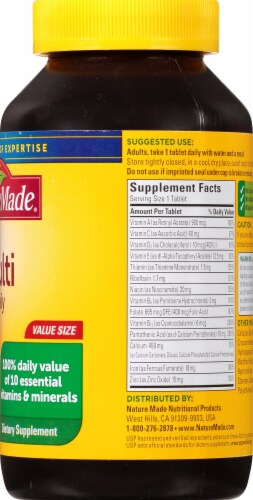 Nature Made Multivitamin Daily Tablets Perspective: right