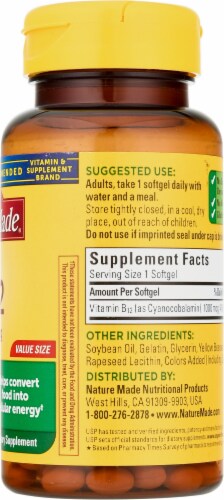 Nature Made® B-12 Vitamin 1000 mcg Softgels Perspective: right
