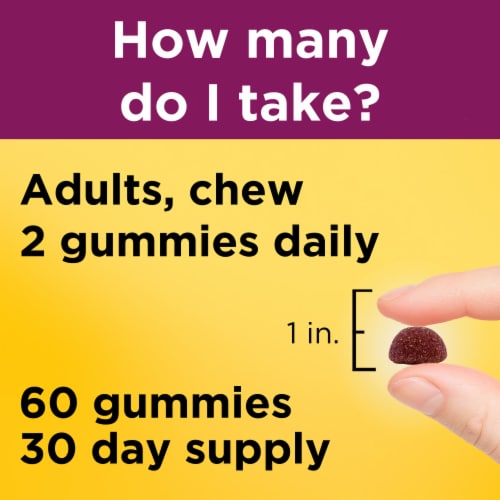 Nature Made® Mixed Berry Flavor Prenatal Gummies Perspective: right