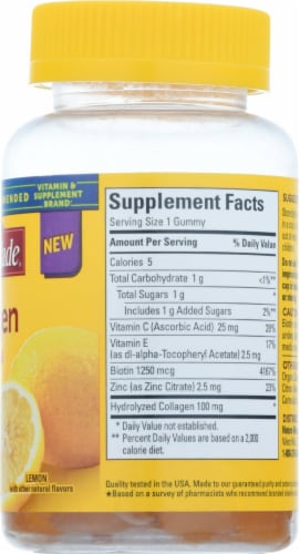 Nature Made® Lemon Flavored Collagen Gummies Perspective: right