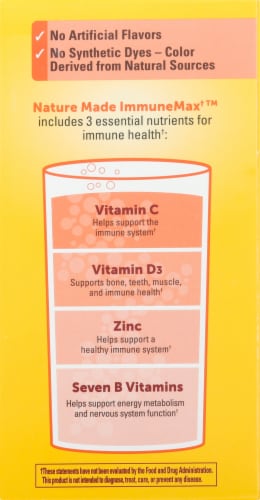 Nature Made® Immune Max Orange Flavored Fizzy Drink Mix Packets Perspective: right
