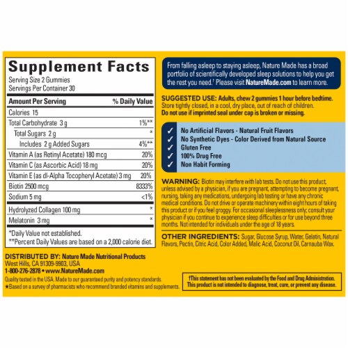 Nature Made® Sleep & Beauty™ Mixed Berry Gummies Perspective: right