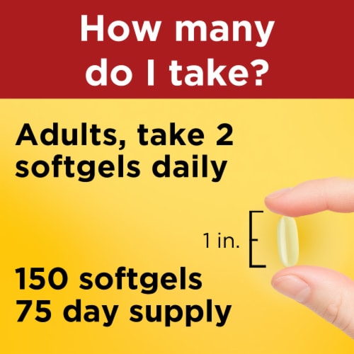 Nature Made® Fish Oil 1200 mg Omega-3 Softgels Perspective: right