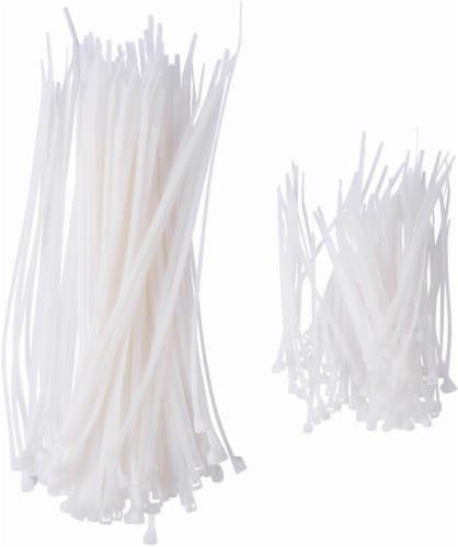 Gardner Bender Cable Ties - 200 Piece - White - 4 Inch/8 Inch Perspective: right