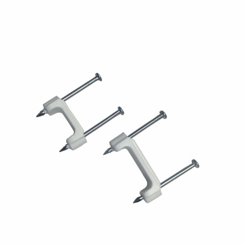 Gardner Bender 3/4 In. UV-Resistant Polyethylene White Coaxial Staple Perspective: right