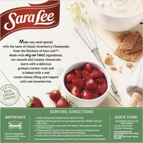 Sara Lee® Classic Style Cheesecake Strawberry Perspective: right