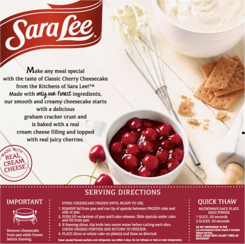 Sara Lee Classic Cherry Cheesecake Perspective: right