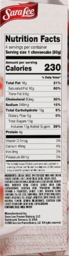 Sara Lee Sara's Selections Creamy Classic Cheesecake Perspective: right