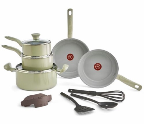 T-Fal Recycled Ceramic Cookware Set - Gray, 14 pc - Kroger