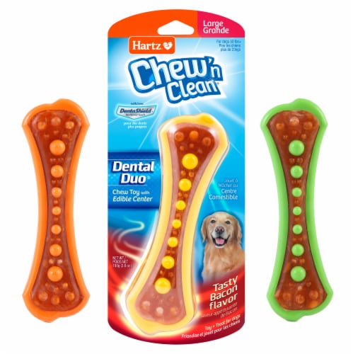 Save on Hartz Chew 'n Clean Dental Duo Dog Chew Toy Bacon Flavor Small  Order Online Delivery