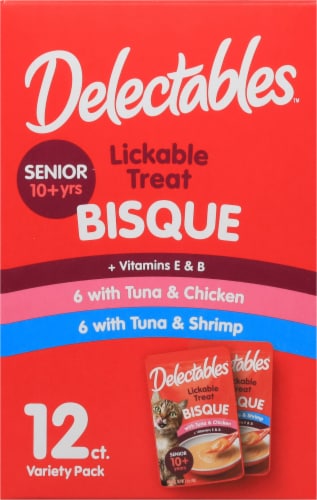 Delectables™ Senior Bisque Flavored Lickable Cat Treat Variety Pack Perspective: right