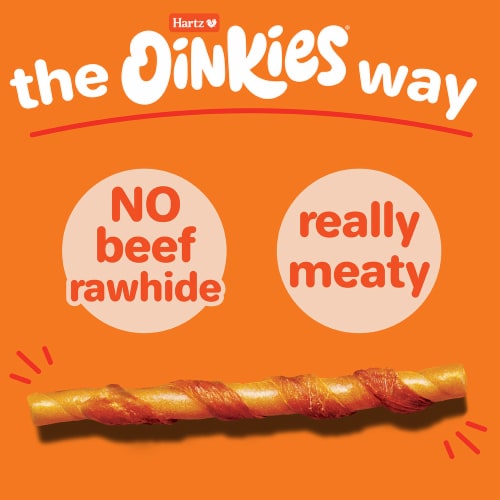Hartz Oinkies Rawhide Free Chickentastic Tender Twists, 18ct Perspective: right