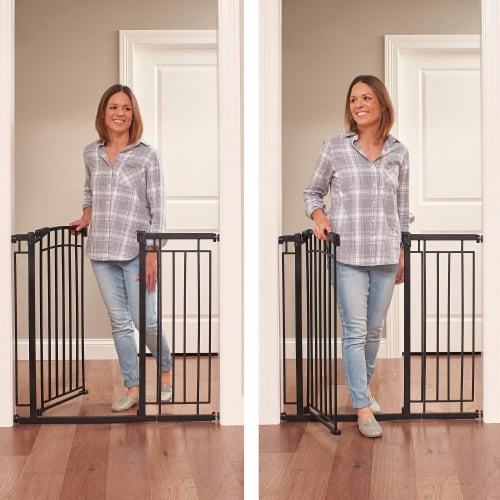 Evenflo Multi Use Decor Tall Walk Thru Gate Black Metal 1 Piece Fred Meyer