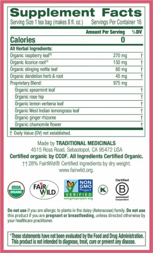 Traditional Medicinals® Healthy Cycle® Naturally Caffeine Free Herbal Tea Perspective: right