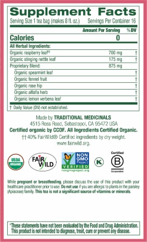 Traditional Medicinals® Organic Pregnancy® Tea Bags Perspective: right