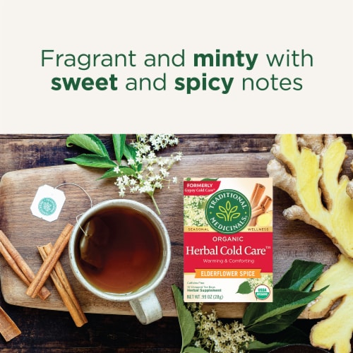 Traditional Medicinals Organic Herbal Cold Care Tea Perspective: right
