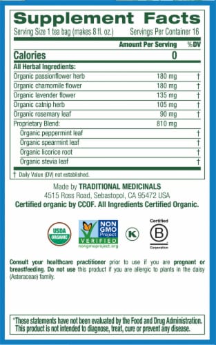 Traditional Medicinals® Easy Now Tea Perspective: right