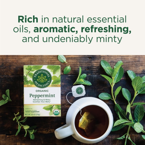 Traditional Medicinals Organic Peppermint Tea Perspective: right