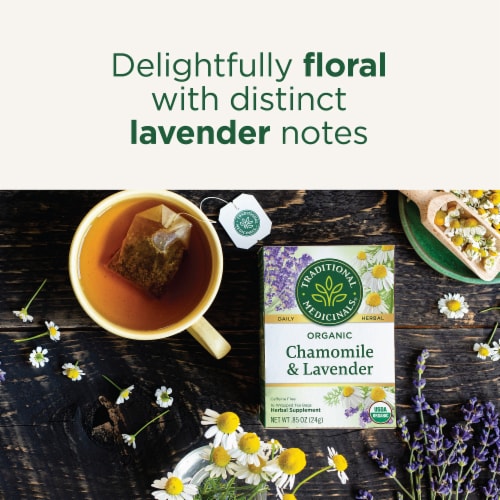 Traditional Medicinals Organic Chamomile & Lavender Tea Perspective: right