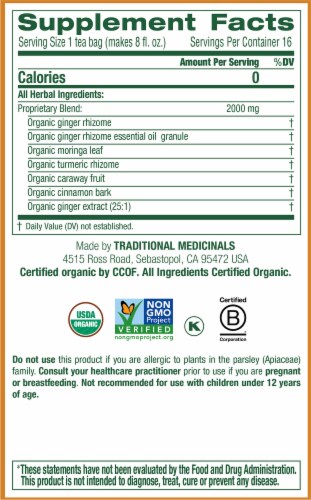 Traditional Medicinals® Organic Ginger Aid Tea Bags Perspective: right
