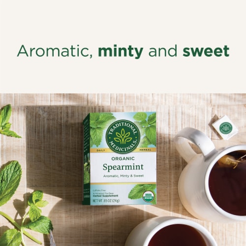 Traditional Medicinals Organic Spearmint Tea Perspective: right