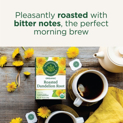 Traditional Medicinals Organic Roasted Dandelion Root Tea Perspective: right