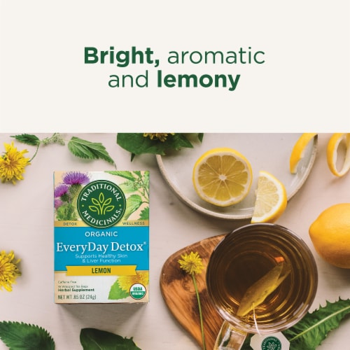 Traditional Medicinals Organic EveryDay Detox Lemon Tea Perspective: right
