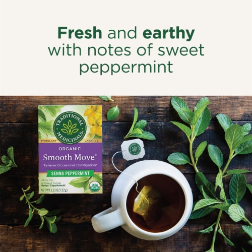 Traditional Medicinals Organic Smooth Move Peppermint Tea Perspective: right