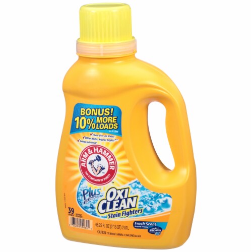 Arm & Hammer Plus Oxi Clean Fresh Scent Liquid Laundry Detergent Perspective: right