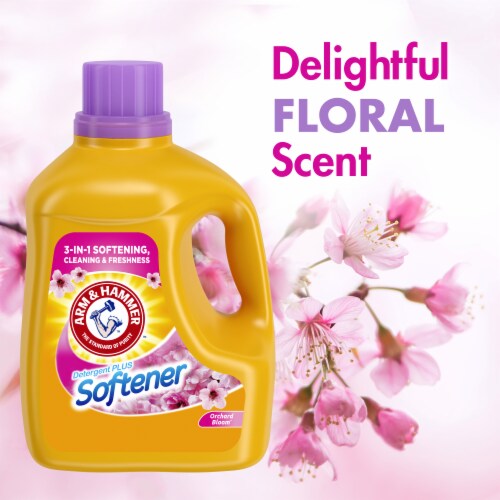 Arm & Hammer™ Plus Fabric Softener Orchard Bloom™ Liquid Laundry Detergent Perspective: right