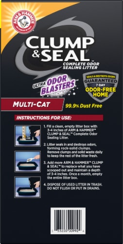 Arm & Hammer™ Clump & Seal™ Multi-Cat Ultra Odor Blasters™ Cat Litter Perspective: right