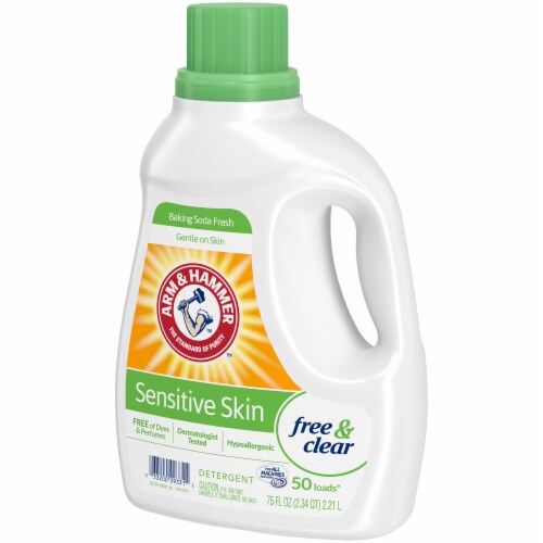 Arm & Hammer Sensitive Skin Free & Clear Liquid Laundry Detergent Perspective: right