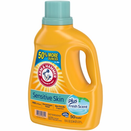 Arm & Hammer Sensitive Skin Plus Fresh Scent Liquid Laundry Detergent Perspective: right