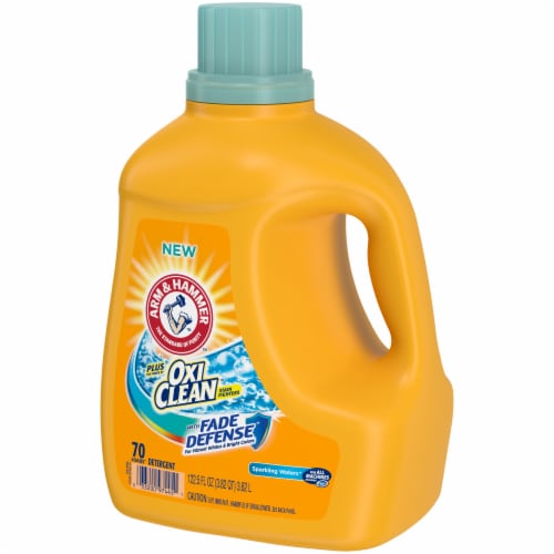 Arm & Hammer Plus Oxi Clean with Fade Defense Sparkling Waters Liquid Laundry Detergent Perspective: right