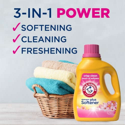 Arm & Hammer™ Orchard Bloom Scented 3-In-1 Detergent Plus Liquid Softener Perspective: right