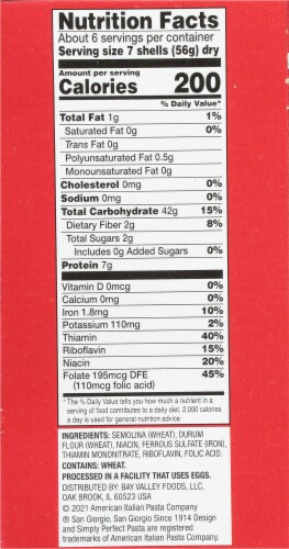 San Giorgio® Jumbo Shells No. 52 Pasta Perspective: right