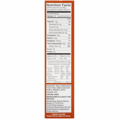 Ronzoni Heathy Harvest Ancient Grains Penne Rigate Pasta Perspective: right